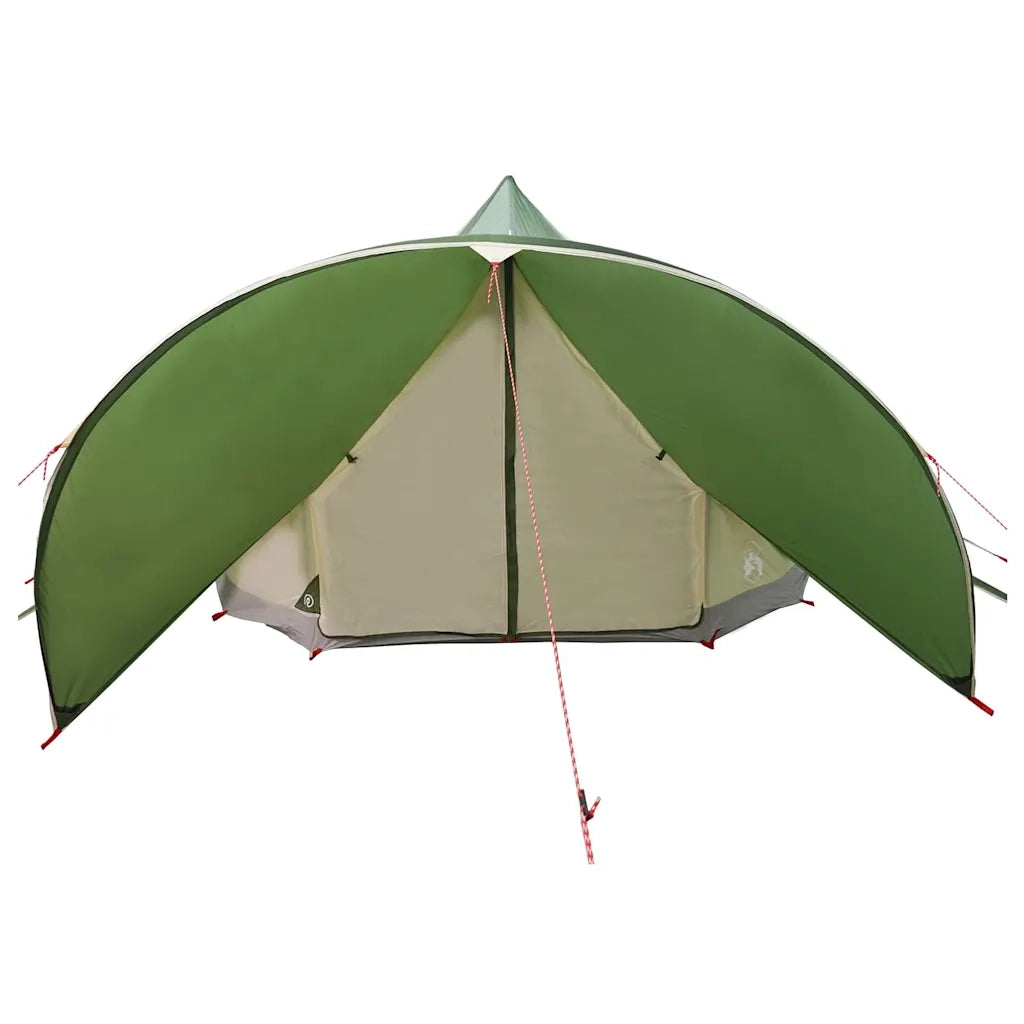 Tenda Teepee per 7 Persone Verde e Grigio 600 x 600 x 347 cm