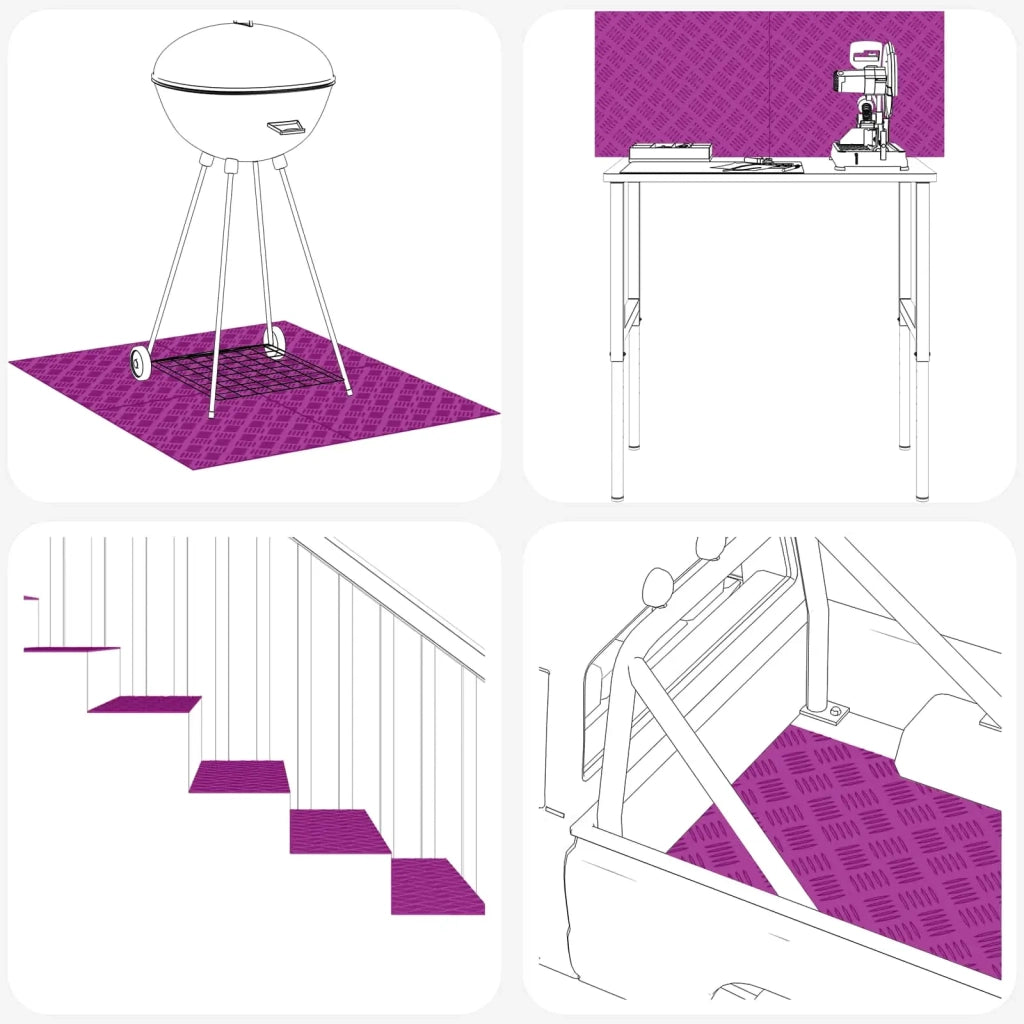 Gradini per Scale 4 pcs Argento 40 x 30 cm Alluminio 4104288