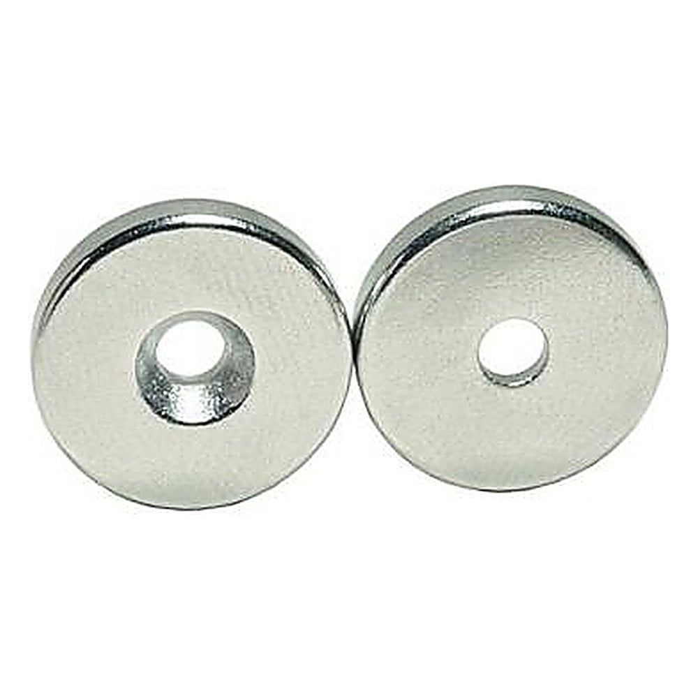 Calamita al neodimio cromata con foro *** formato 20x3 mm, confezione 1