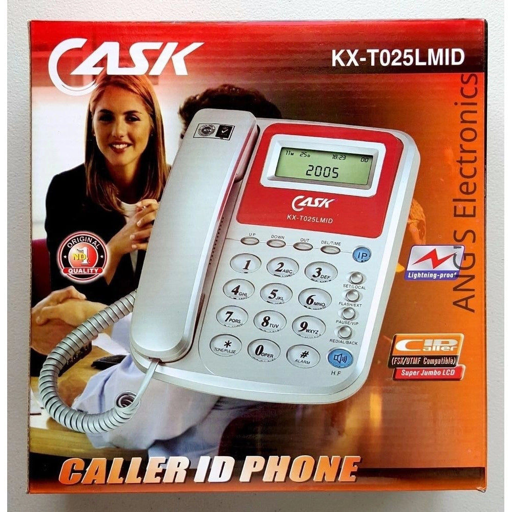 Trade Shop - Telefono Fisso Con Tasti Grandi Apparecchio Telefonico Kx-t025lmid -