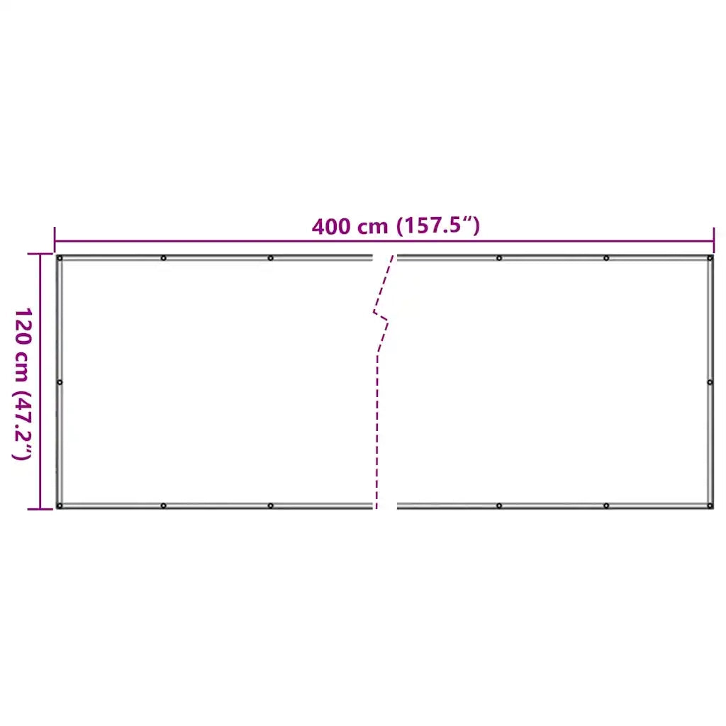 Schermo da balcone | Paravento da Balcone Grigio 400x120 cm in PVC