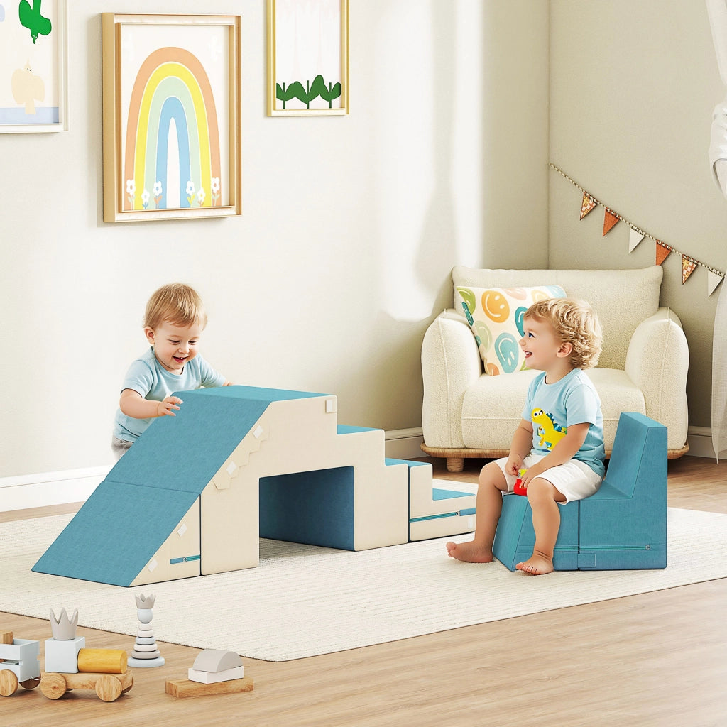 Set Blocchi da Gioco per Bambini ¨C Minimal ¨C Beige e Blu