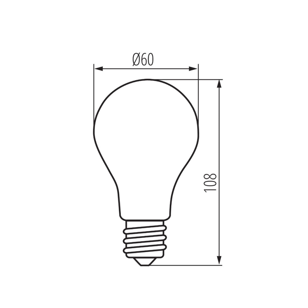 Lampadina LED filamento A60 E27 8W 4000K 1055lm Kanlux