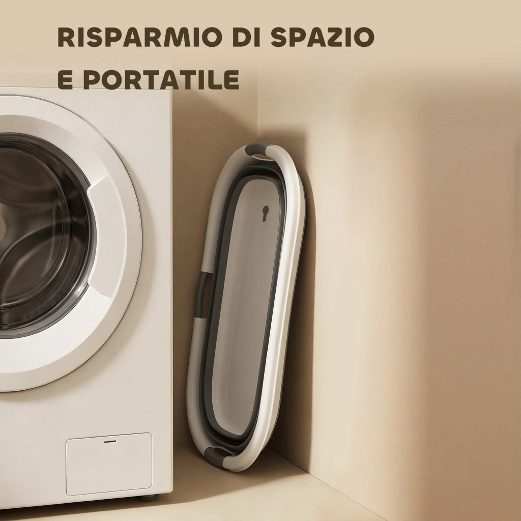 Vasca da Bagno per Cani ¨C Minimal ¨C Grigia, Pieghevole, Portatile