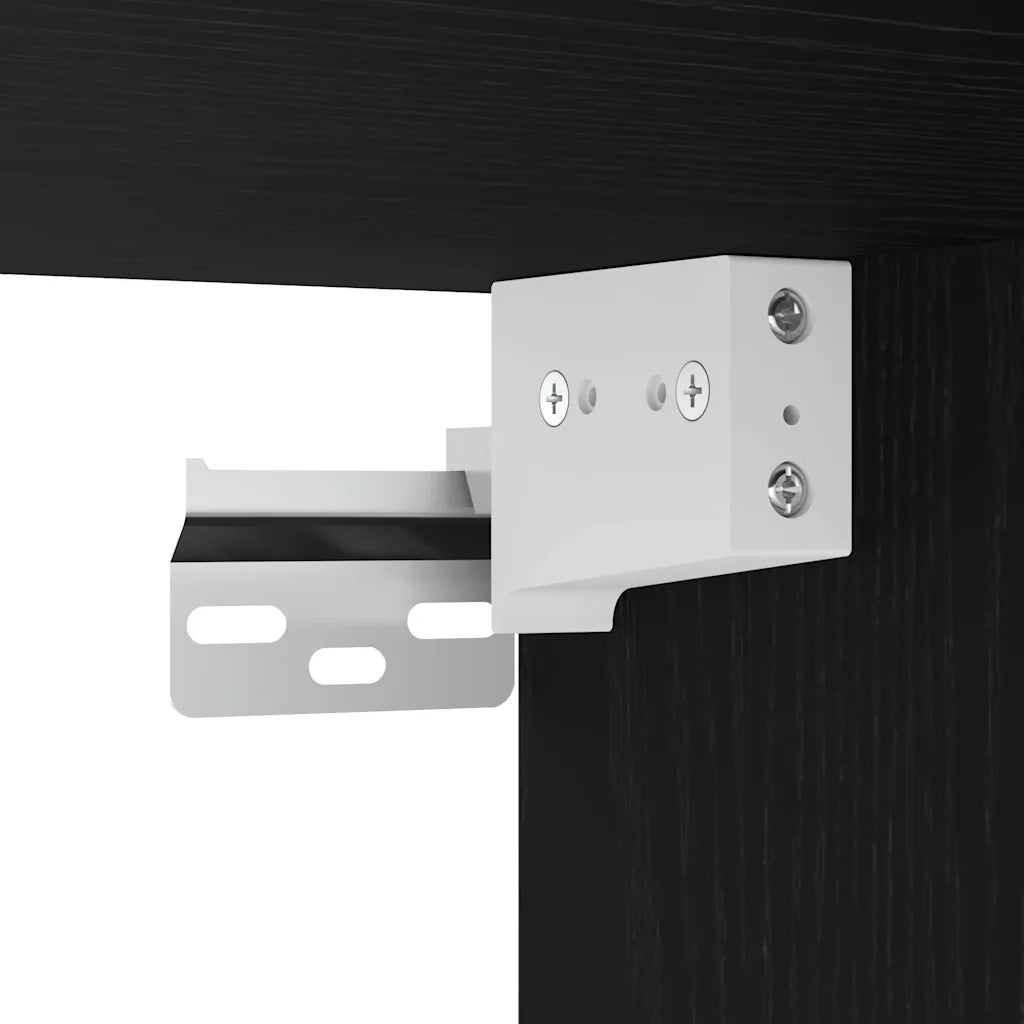 Set di mobili per il bagno 3 pcs Rovere Nero Legno multistrato 3334339