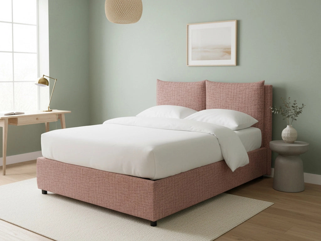 Todmorden, Letto Singolo Sfoderabile Made in Italy, Rosa