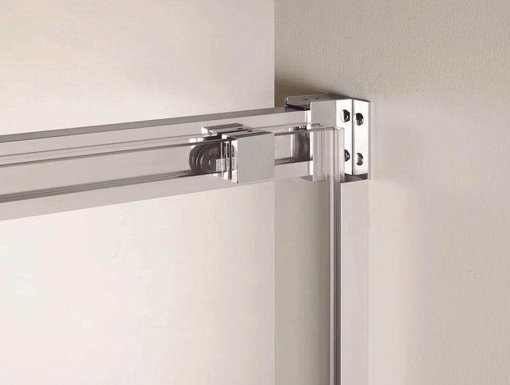 Box doccia angolare BASIC apertura al vertice 80x75 cm (75-80/70-75) rame vetro trasparente