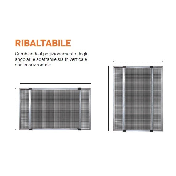 ZANZARIERA ESTENSIBILE 70X100CM AVORIO RAL 1013