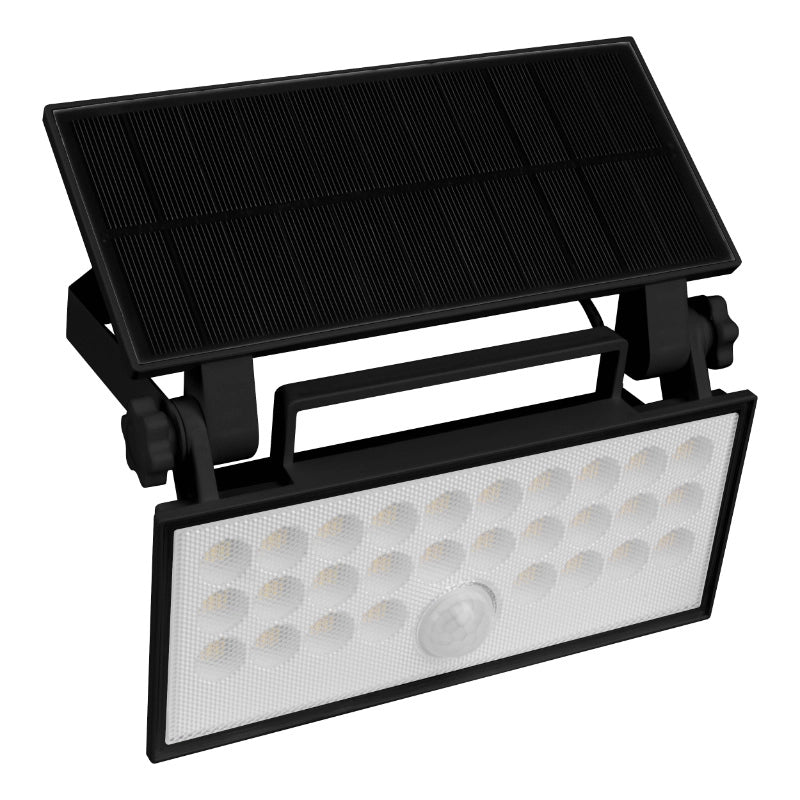 Lampada solare LED 8W con sensore movimento nera IP65 DPM