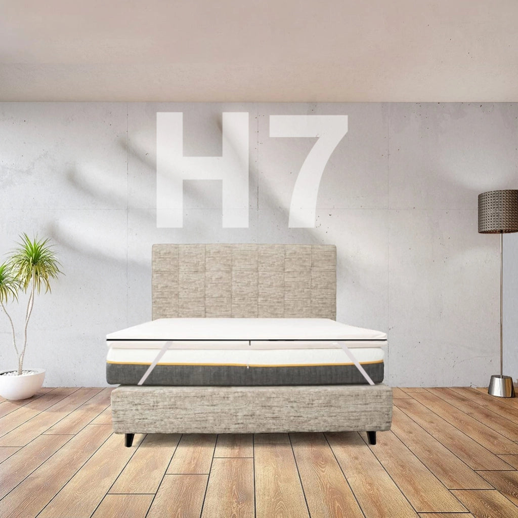 Topper Materasso Memory Foam H7 130x200 Piazza e Mezza - Morbido, Sfoderabile, 4 Elastici - Cupid H7