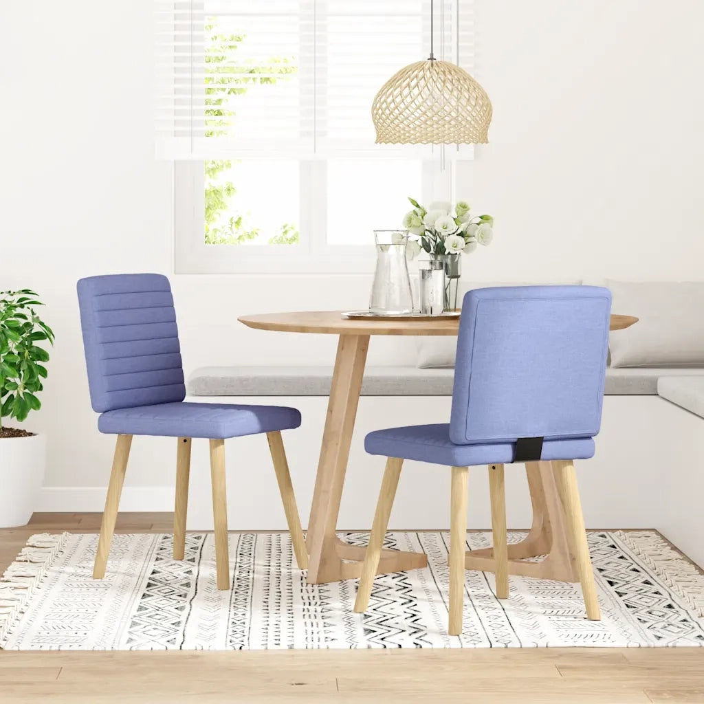 Sedie da Pranzo 2 pz Blu Jeans in Tessuto 4101184