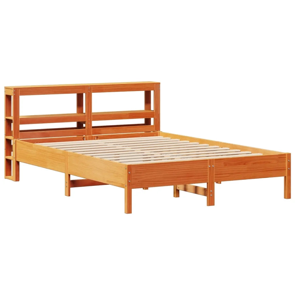 Letto senza Materasso Marrone Cera 140x190 cm in Legno di Pino 3306161