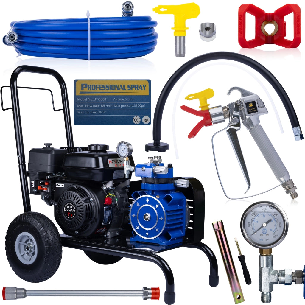 Pompa a Membrana Rosfix Blue Strong Hurricane 1690 BSH01 – 6.5HP 22MPA 18L/min | Acciaio Inox, Motore Benzina