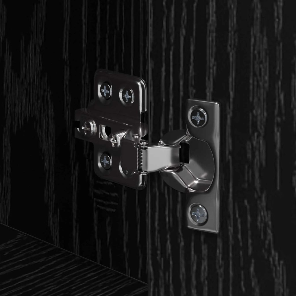 Comodino | Armadio da Notte | Mobiletto da notte con cassetto Rovere nero Legno multistrato