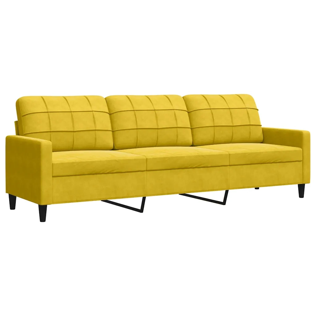 Set di Divani 3 pz con Cuscini giallo in Velluto 3278437
