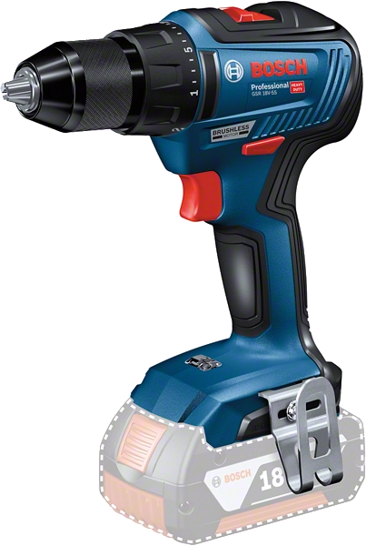 AVVITATORE BOSCH A BATTERIA 18V 55nm BRUSHLESS  GSR 18V-55 - 06019H5202