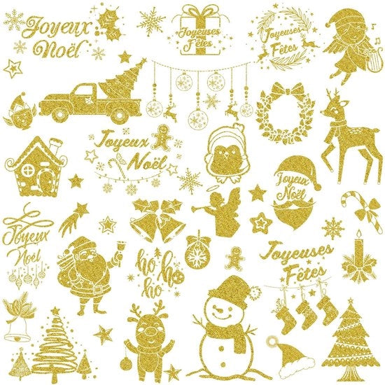 Stickers di Natale per decorare la scatola di regalo - Stickers decorativi per festa - Stickers per decorare la scatola di Natale - Accessori di festa - Decorazioni di Natale - Stickers per decorare la scatola di Natale - Stickers decorativi