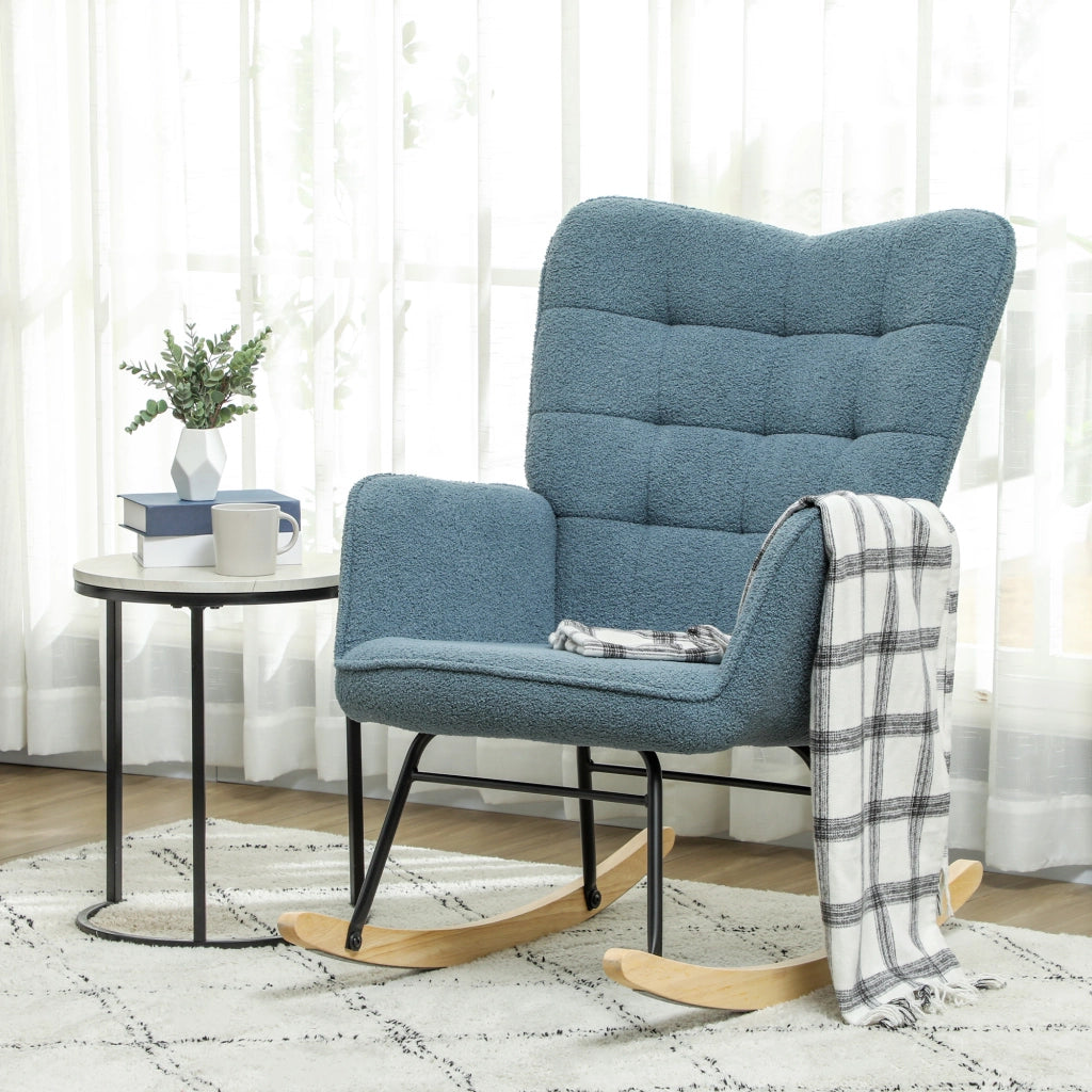 Poltrona a Dondolo ¨C Zephmum ¨C Blu Chiaro