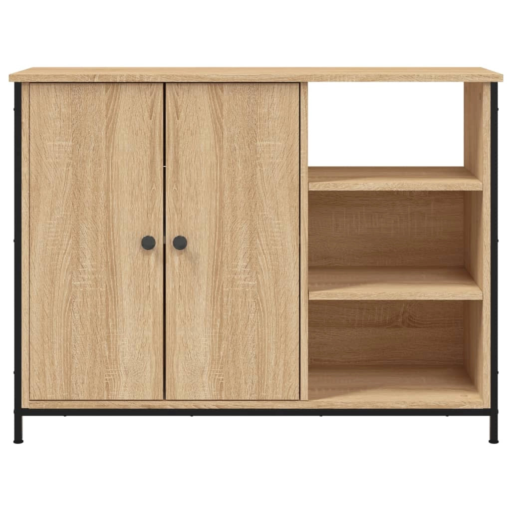 Buffet credenza cassettiera armadio mobile contenitore organizer cucina soggiorno rovere Sonoma 100 x 33 x 75 cm legno ingegnerizzato marrone 02_0031456