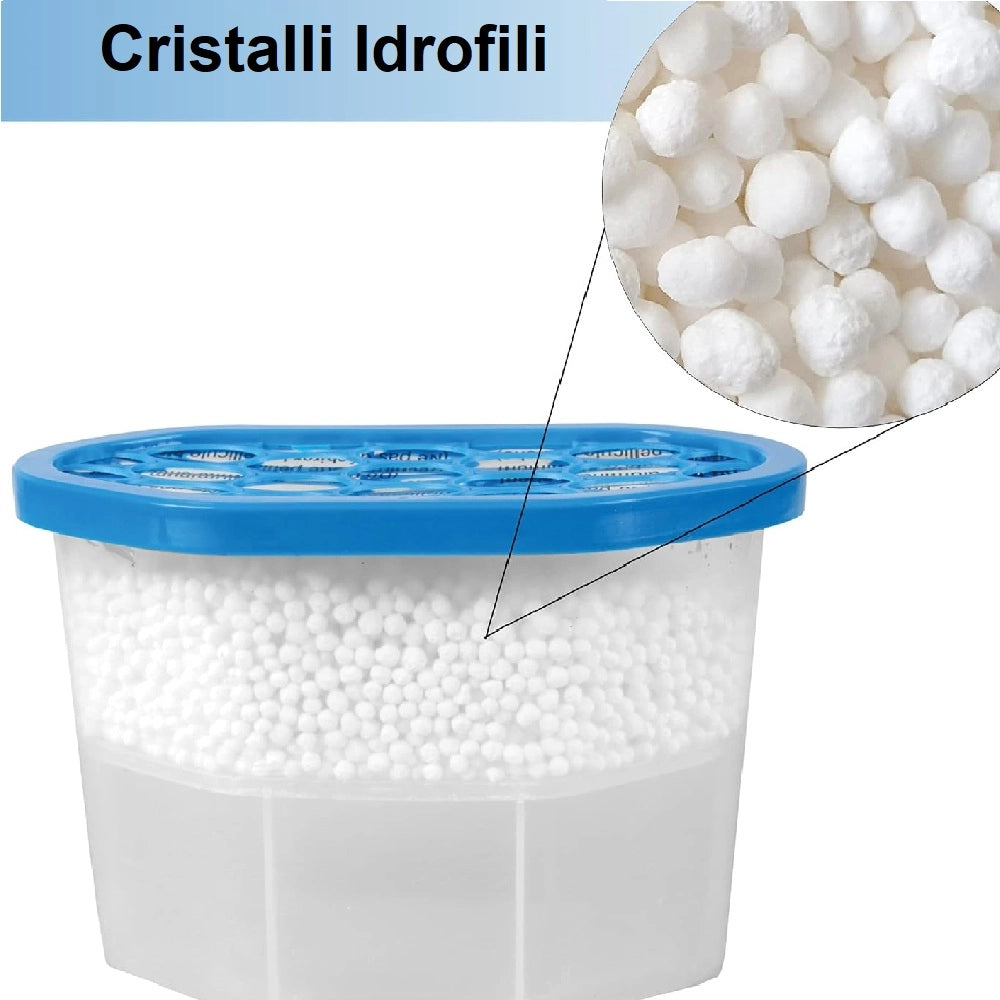 6pz Deumidificatore Casa Portatile 500ml contro Muffa Assorbi Umidità Sandalo