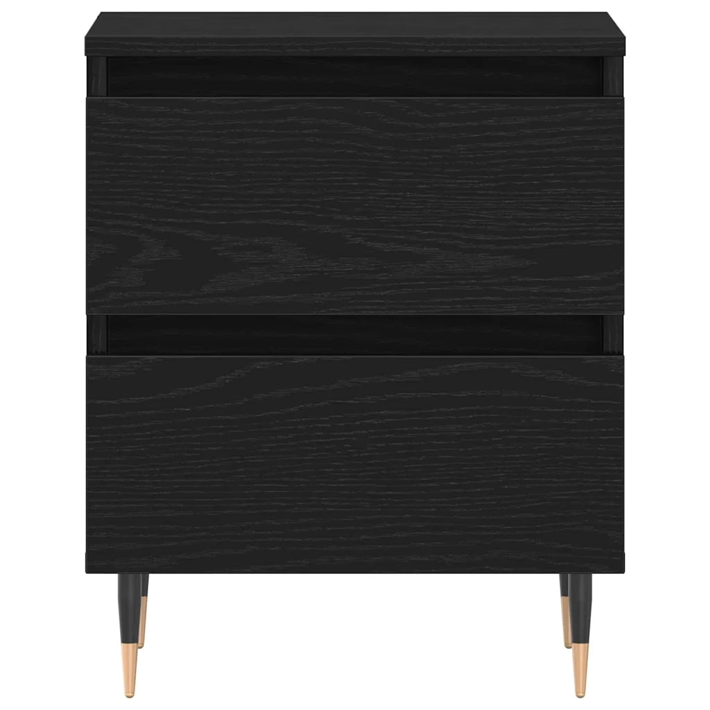 Armadio da Notte con cassetto 2 pcs Rovere Nero 40 x 35 x 50 cm 863467
