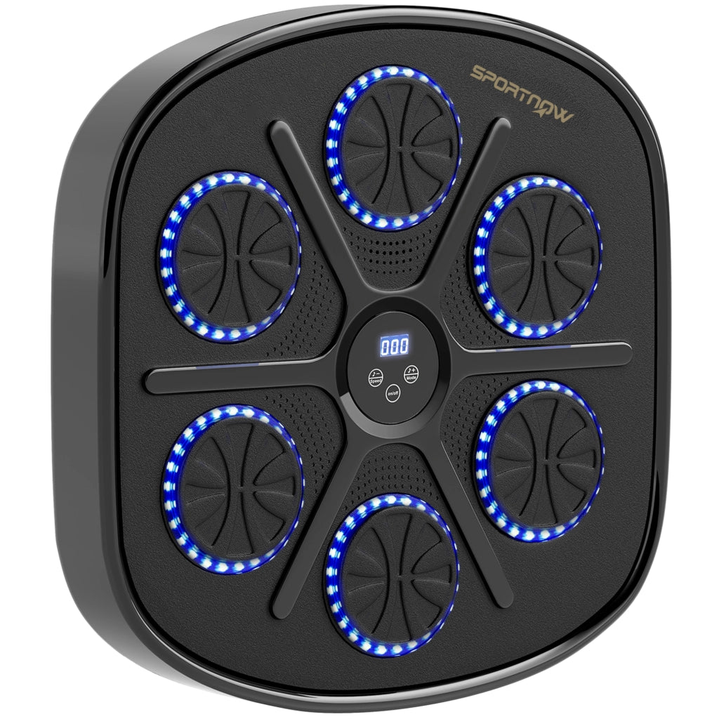 Macchina da Boxe Musicale ¨C Xylo ¨C 9 Modalit¨¤ Bluetooth LED con Guantoni Neri