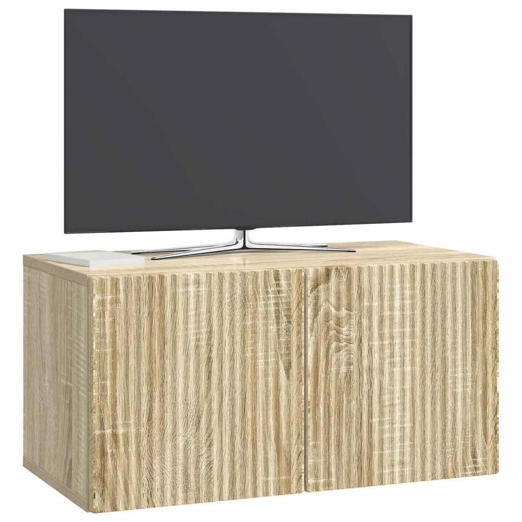 Mobile TV da Muro | Armadietto TV | Mobile Porta TV Rovere Sonoma 59,5 x 31 x 30 cm