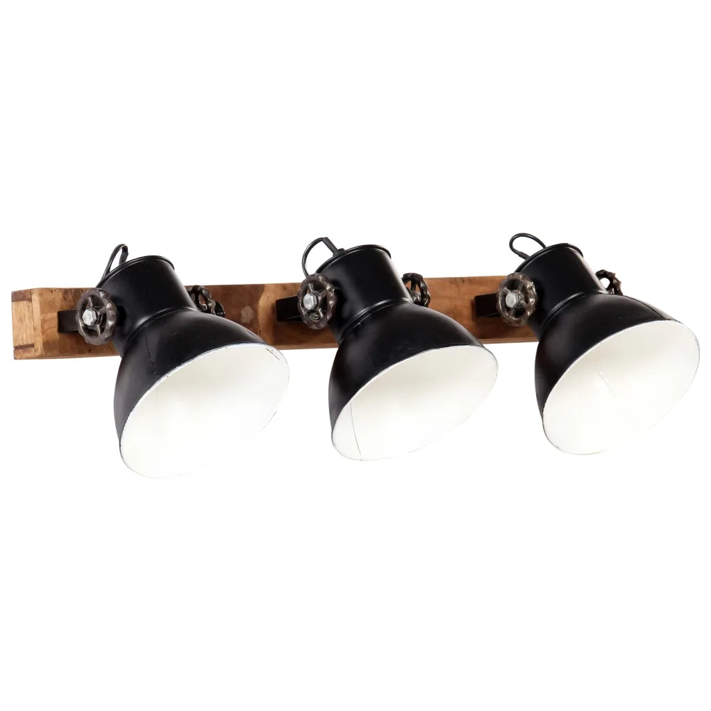 Lampada da Parete in Stile Industriale Nera 65x25 cm E27 CFW1085393