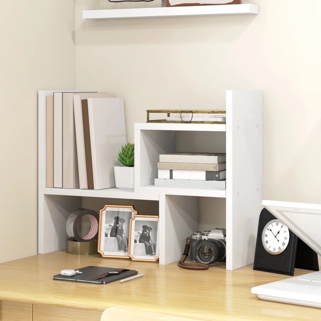 Scrivania modulare con scaffale ¨C zephmum ¨C bianco 2 pezzi MDF