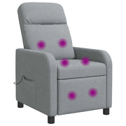 Poltrona Massaggiante Grigio Chiaro Tessuto 42034939