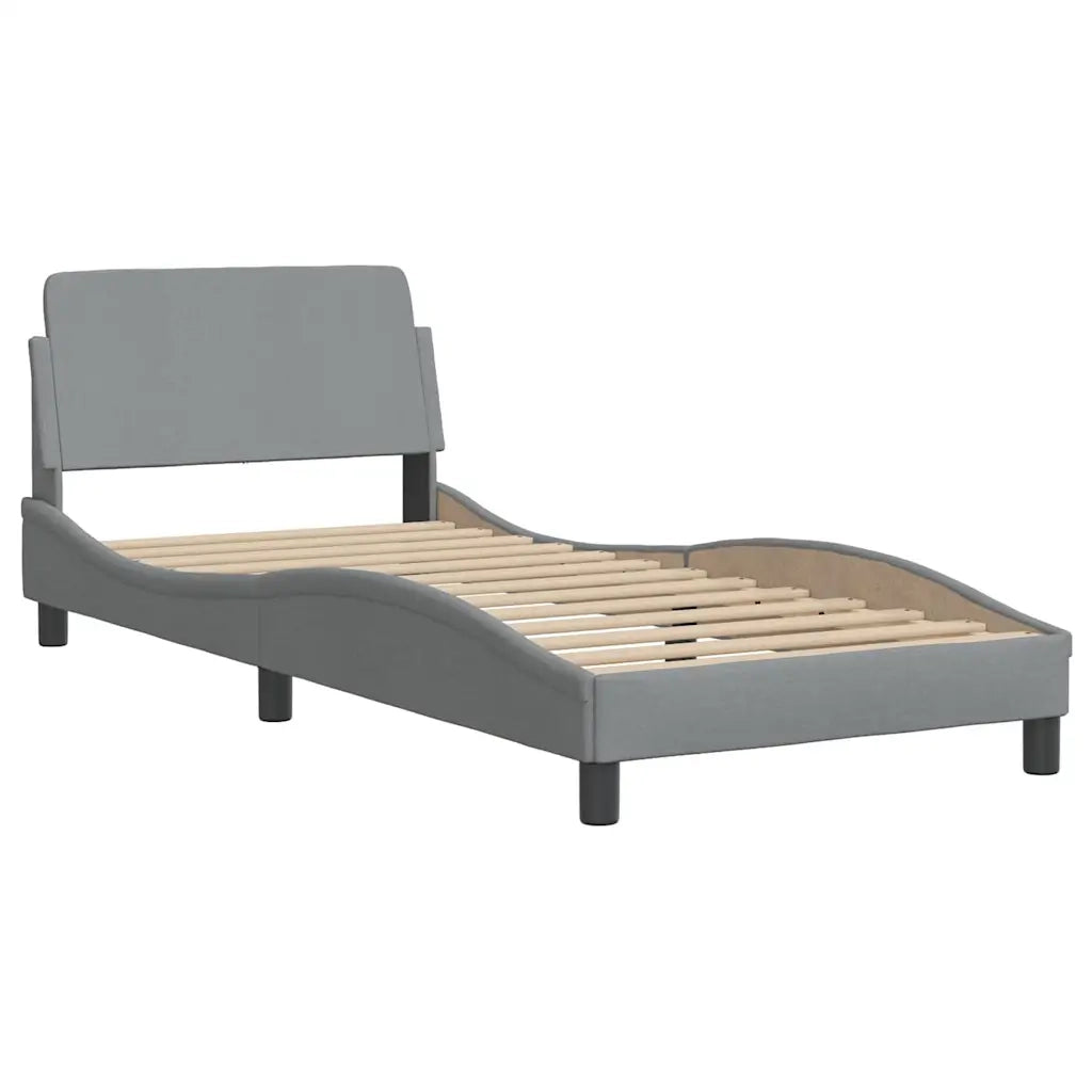 Giroletto senza Materasso Grigio Chiaro 90x190 cm Tessuto 3310566