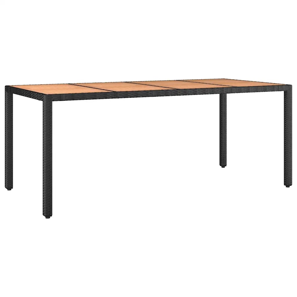 Set da Bistrò da Giardino 7 pz con Cuscini Nero in Polyrattan 3277131