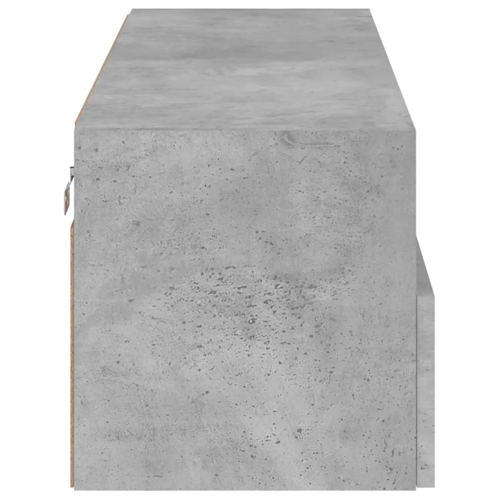 Mobile TV a Parete | Armadietto TV | Mobile Porta TV Grigio Cemento 100x30x30cm Legno Multistrato