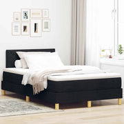 Letto a molle con cuscino Nero 120 x 190 cm Tessuto 3338981