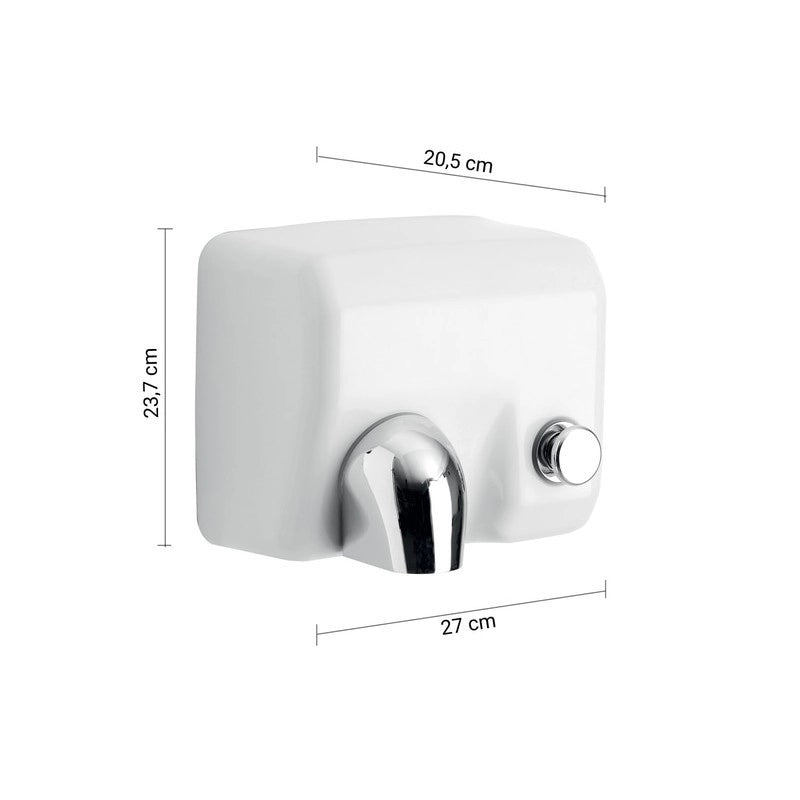Asciugamani elettrico antivandalo New Burian bianco 23,7 x 27 x 20,5 cm
