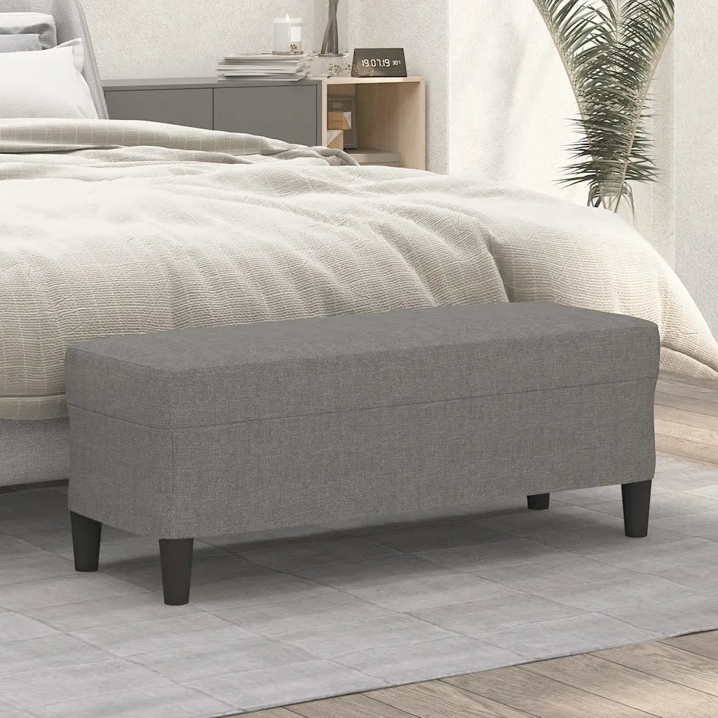 Panca-Sgabello Grigio Scuro 100x35x41 cm in Tessuto 970804