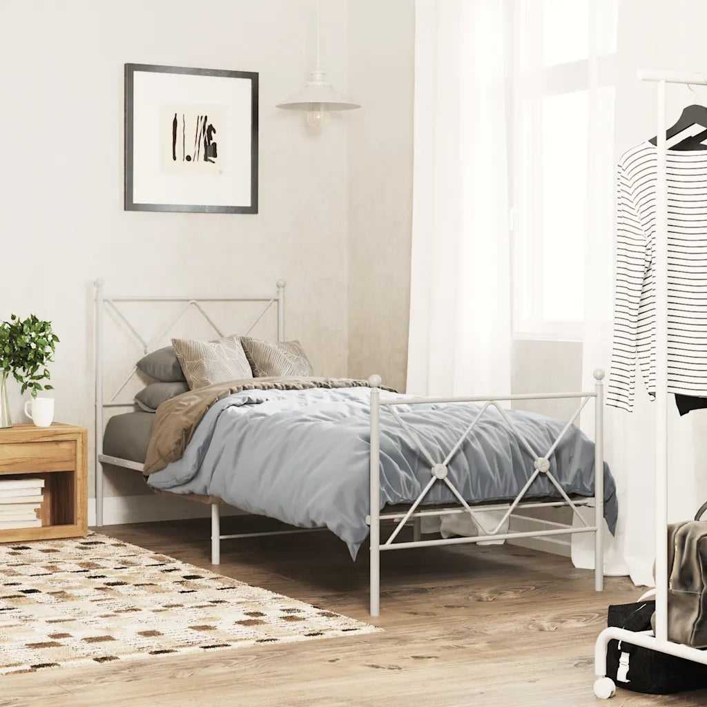 Testiera di Ricambio in Metallo Bianco 75 cm 376577