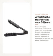 Spazzola per capelli antistatico per stili e rettifica
