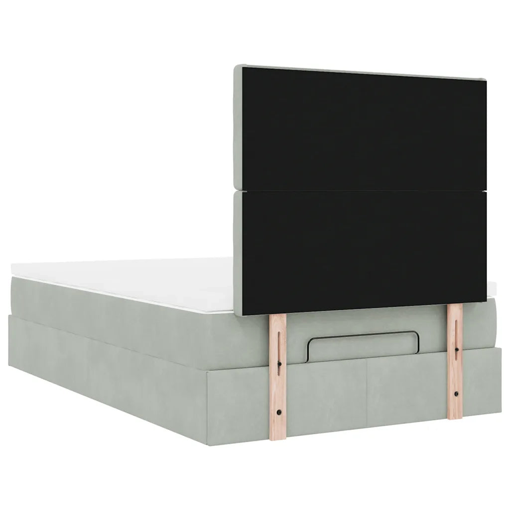 Struttura Letto Pouf con Materassi 120x190 cm Velluto 3313601