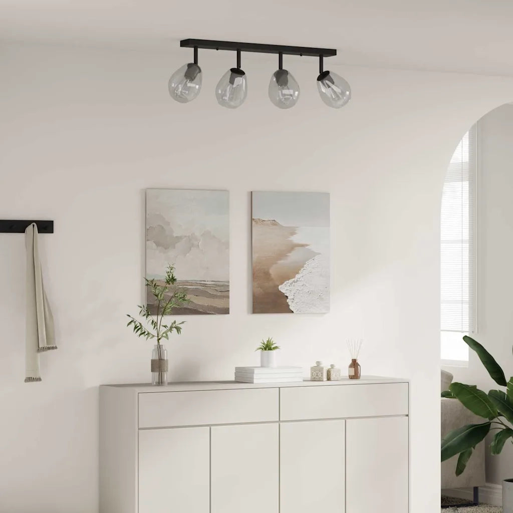 Faretto da soffitto Nero 73,5 x 13 x 26 cm Vetro e Metallo CFW6827810