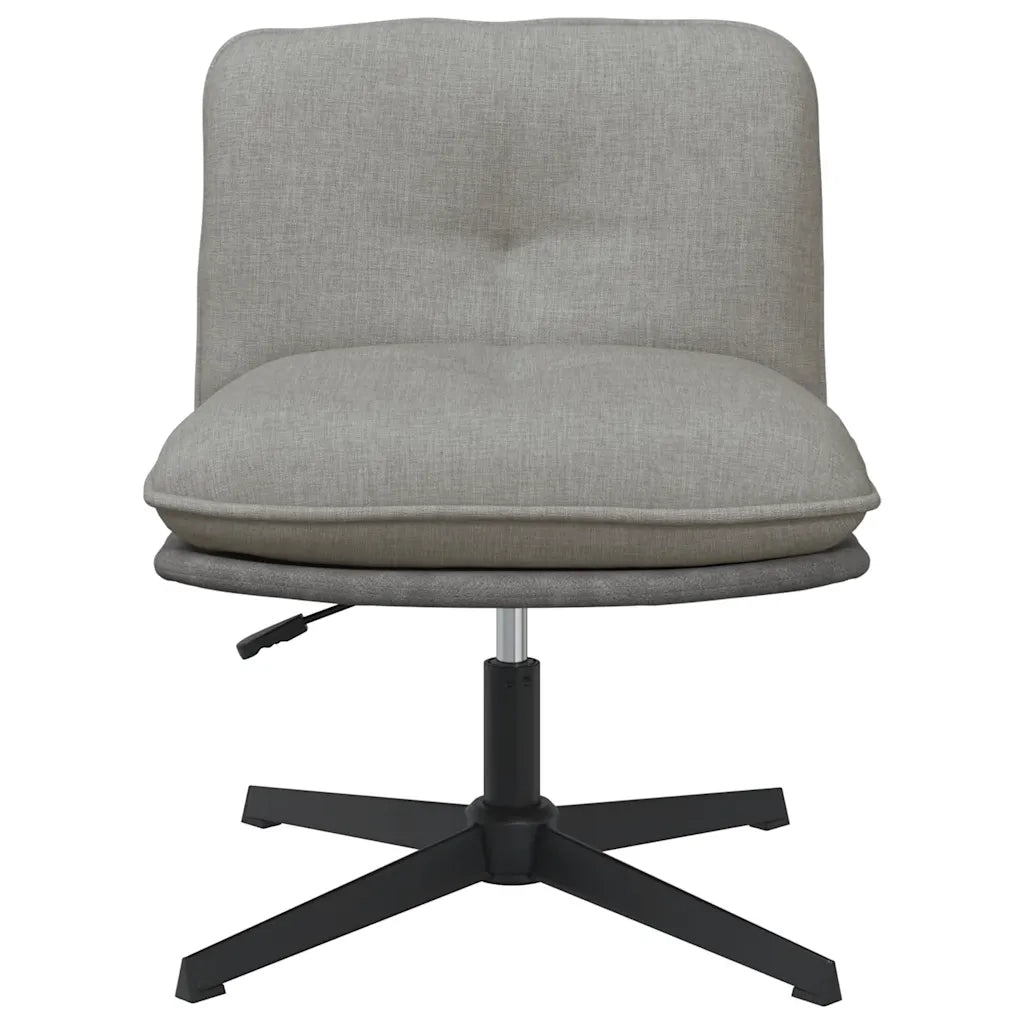 Sedia da Ufficio Girevole Grigio Chiaro in Tessuto 4105389