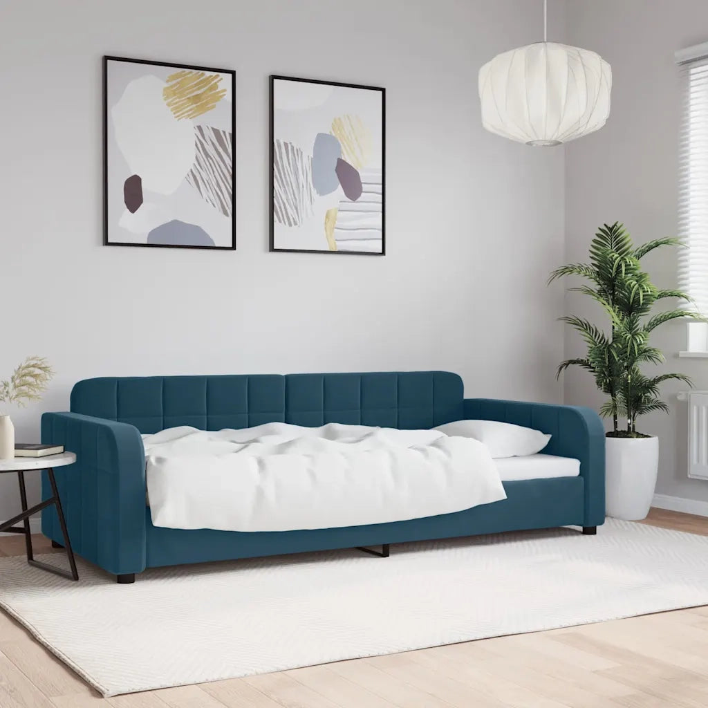 Letto da Giorno Blu 90x200 cm in Velluto 354057