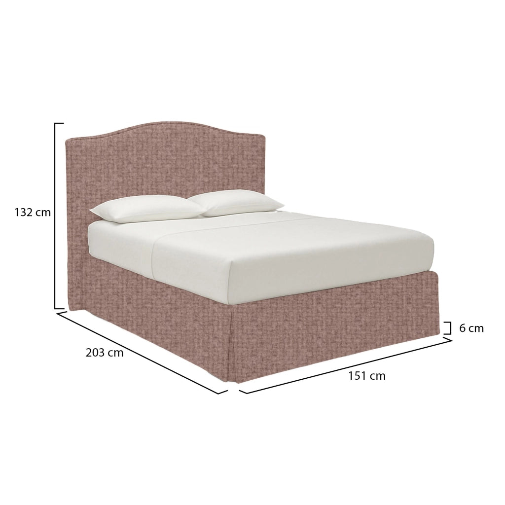 Blyth, Letto Piazza e Mezza Sfoderabile Made in Italy, Rosa Antico