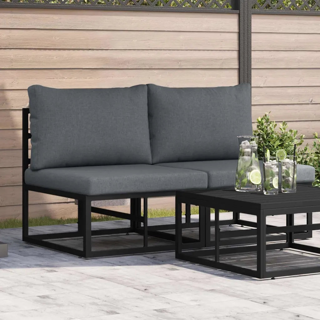 Mobili da Esterno 2 Pezzo Nero e antracite 70 x 71,5 x 71 cm 42008026
