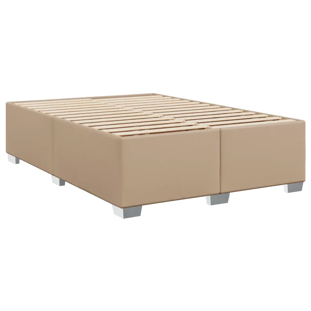 Giroletto a Molle con Materasso Cappuccino 160x200cm Similpelle 3290731