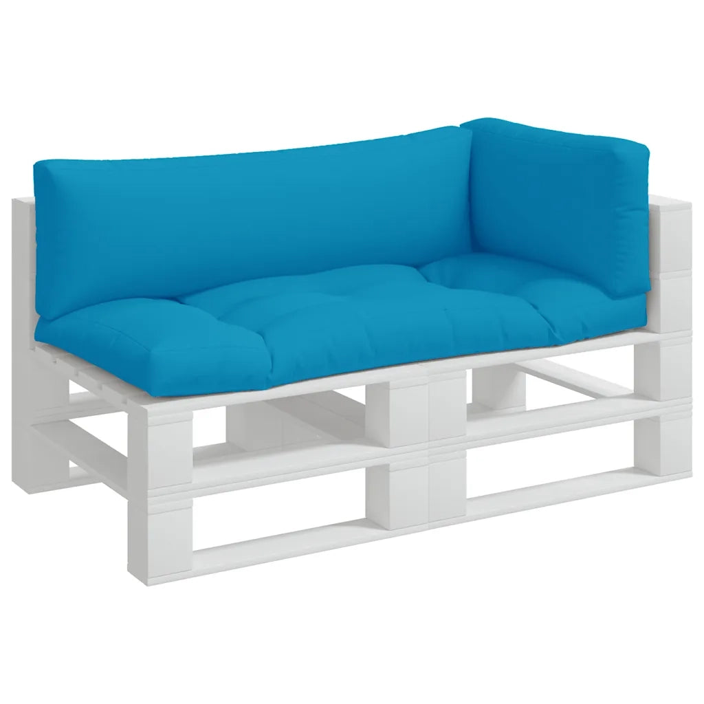 Cuscini per Pallet 3 pz Azzurro in Tessuto 360948