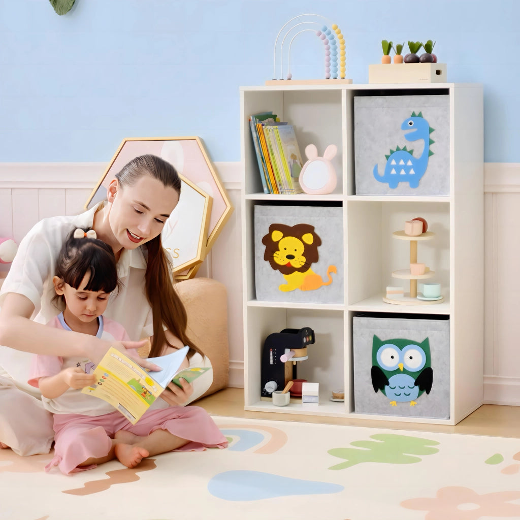 Libreria per Bambini ¨C Minimal ¨C 62x30x92 cm Bianco Grigio