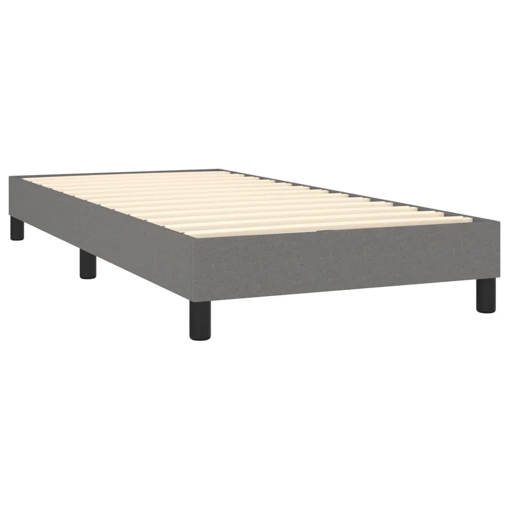 Giroletto a Molle con Materasso Grigio Scuro 80x200 cm Tessuto 3126438