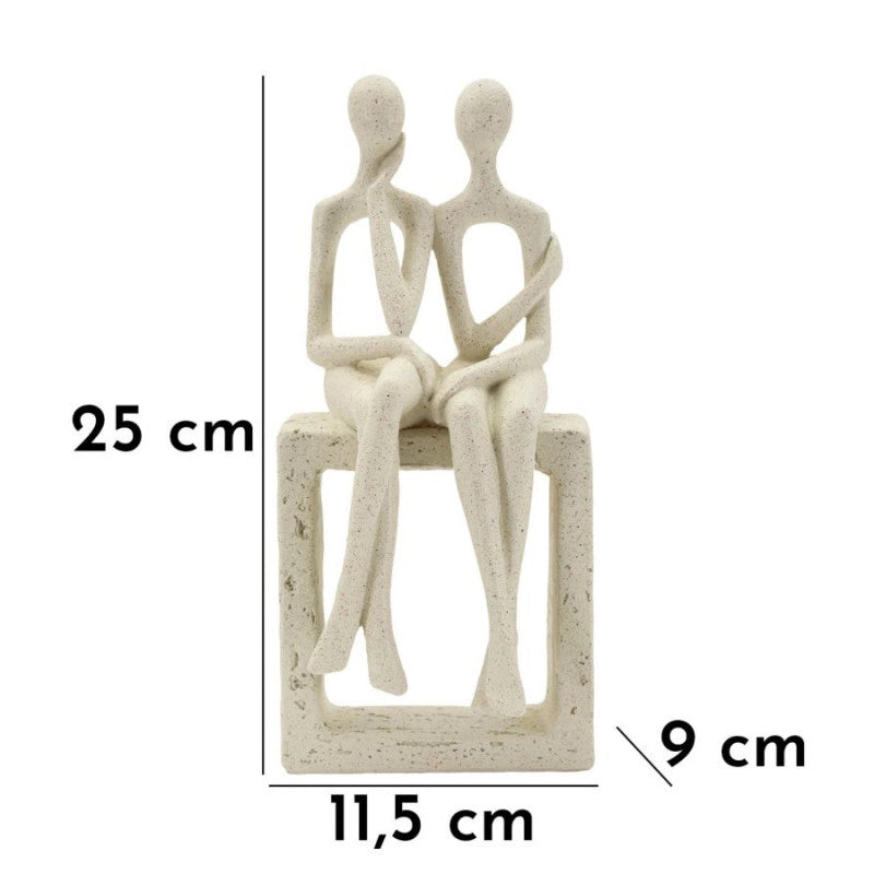 Statuetta Coppia Stons cm 11,5x9x25