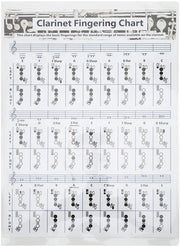 Tavola di allineamento per clarinetto portatile - Schema di allenamento - Lezioni di musica - Studenti - Professionisti - Carta rivestita - Chiave musicale